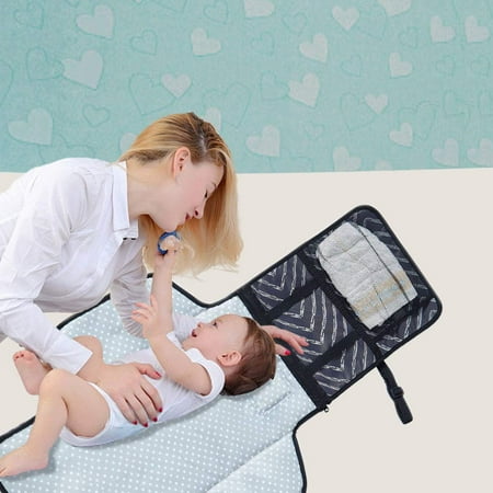 travel cushioned airplane changing compact everyday pillow solid station soft use diaper mat portable pad bag baby