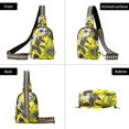 thumbnail image 7 of FORMRS Womens Crossbody Sling Bag Travel Daypack Shoulder Chest Backpack, Yellow Flowers, 7 of 7