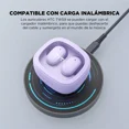 thumbnail image 2 of Auriculares gamer inalámbricos HTC True Wireless Earbuds 9+ BDA9 violeta con luz LED, 2 of 6