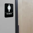 thumbnail image 2 of Excello Global Products Plastic Restroom Sign: Easy to Mount with Braille (ADA Compliant), Great for Business - 6"x9",  Woman, - Pack of 3 - EGP-HD-0277, 2 of 4