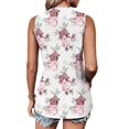 thumbnail image 2 of Tank Tops for Women Sleeveless Eyelet Shirts White&red flower XXL, 2 of 7