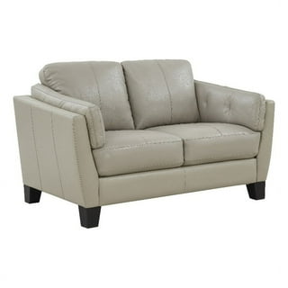 Cream sale leather loveseat
