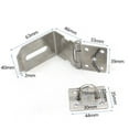 thumbnail image 2 of Anti Theft Stainless Steel Door Lock Hasp Staple Padlock Clasp Shed Latch Tool 4Inch, 2 of 10