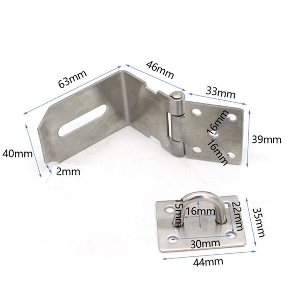 Anti Theft Stainless Steel Door Lock Hasp Staple Padlock Clasp Shed Latch Tool
