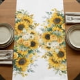 thumbnail image 5 of Table Runners 72 Inches Long Dress Scarves, Sunflower Gnomes Farmhouse Kitchen/Dining Table Runner, Coffee Tablerunners, Spring Eucalyptus Floral Watercolor 13x72 Inch, 5 of 9