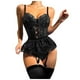 thumbnail image 1 of Gibobby Conjunto de lencería de encaje Ropa Interior Mujer Lenceria Sexy de Encaje Sexy Pijama para Mujer Ropa Interior(Negro, CH), 1 of 5