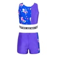 thumbnail image 2 of YEAHDOR Girls 2Pcs Leopard Prints Activewear Set Crop Top Vest with Shorts Sports Athletic Outfit,Sizes 6-14, 2 of 7