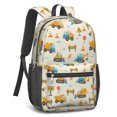 thumbnail image 2 of Excavator and Road Barrier Beige Pattern 17" School Backpacks for Teens,Waterproof Oxford Fabric,S-Shape Padded Straps for School,Travel,Hiking,Camping, 2 of 6