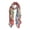 Burgundy, variant on Elegant Multi Color Feather Print Frayed Edge Fashion Scarf Shawl Wrap