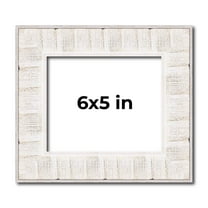 6x5 Frame White Sonoma Rustic Wood Picture Frame | 1.5 Inch Moulding Width | Complete with UV