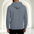 thumbnail image 4 of Delconic Mens Fleece Lined Pullover Hoodie Casual Long Sleeve Drawstring Hooded Sweatshirt with Kangaroo Pocket Regular Fit Dark Gray XL, 4 of 6
