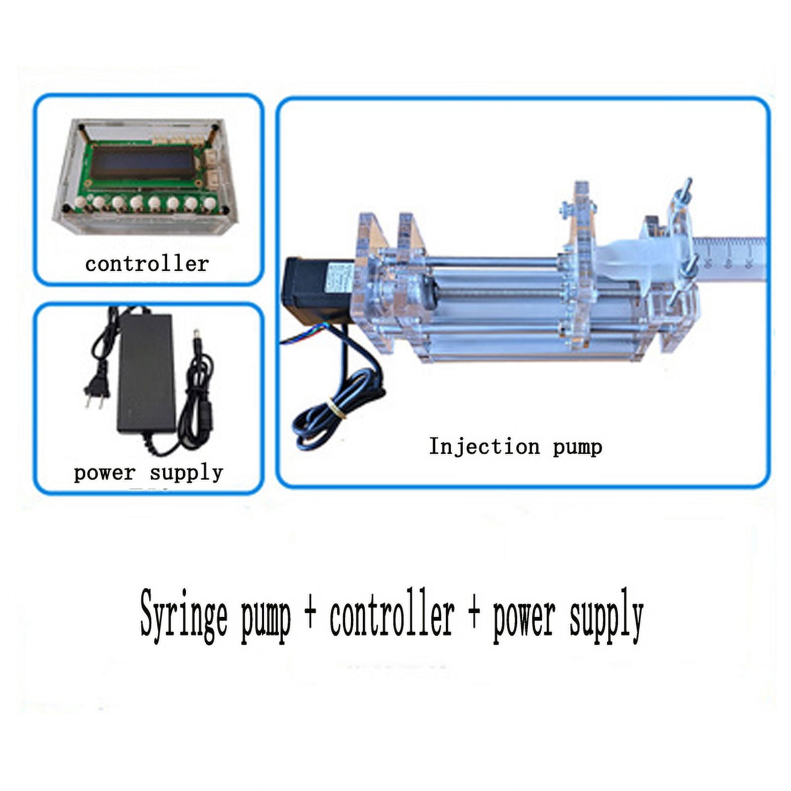 Precision Benchtop Syringe Pump Lab Micro Pump Syringe Propeller Glue Dispenser Sampling Pump with Latest Controller ,Durable Design