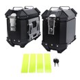 thumbnail image 2 of 18L Motorcycle Side Case Aluminium Alloy Hard Saddlebag Box with Safety Lock and Handle for Helmet Luggage, 2 of 7