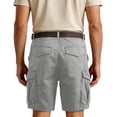 thumbnail image 5 of Dwellite Tactical Cargo Shorts Men Button Zip Up Outdoor Hiking Short Pants Summer Casual Lightweight Work Buttom with Pockets Light Gray S, 5 of 5