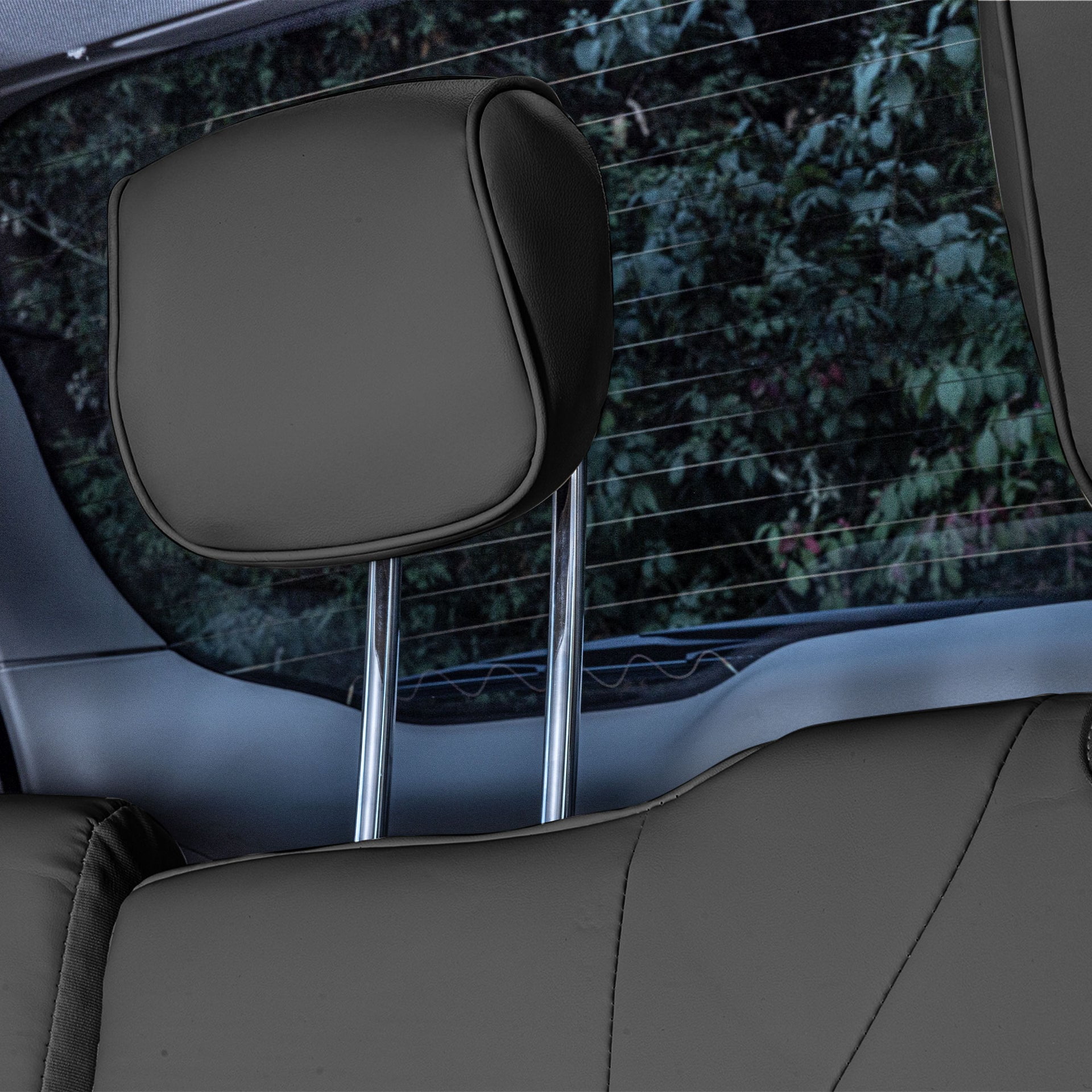 For Chrylsler Pacifica 2017-2025 FH Group Custom Fit Car Seat Covers [3rd Row - Rear Bench] Black