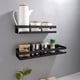 thumbnail image 4 of Rawiri Estante de pared para baño, 20-40 cm, moderno, negro mate, estante para ducha, cocina, baño, 40 cm, 4 of 5