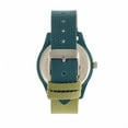 thumbnail image 2 of Crayo CR3903 Pleasant Unisex Wrist Watch, Teal Hands with Olive Leatherette Band, 2 of 3