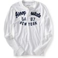 thumbnail image 1 of Aeropostale Mens Est 1987 Henley Shirt, Blanco, Pequeño Aeropostale henley, 1 of 1