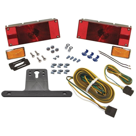 Kit de feux arrière de remorque submersibles à profil bas Blue Dog Marine, feu arrière de remorque 12 V avec fonctions d'arrêt, de virage et de feux de circulation