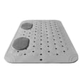 thumbnail image 1 of Alfombra de baño sin deslizamiento alfombra de ducha de drenaje rápido alfombra de baño portátil con taza de succión para interiores, baño de baño gris, 1 of 9
