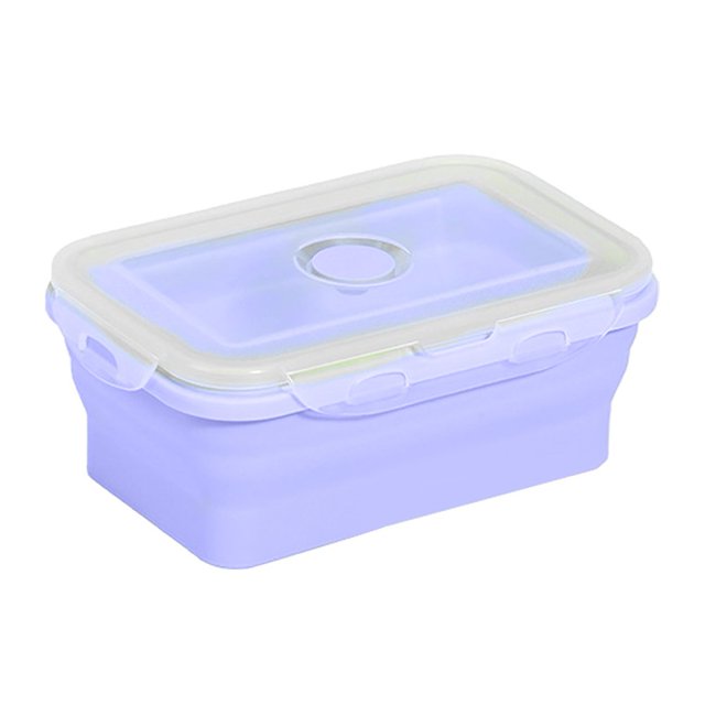 Folding Lunch Box Portable Lunch Box Compact Versatile 350ml/800ml Silicone Lunch Box Ideal for Office School Home