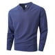 thumbnail image 1 of pstuiky manga larga para hombre, Blusas y camisas de manga larga con cuello en V y colores lisos para hombre Tops de hombre l, 1 of 6