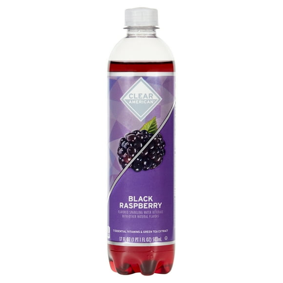 Clear American Ice Black Raspberry Sparkling Juice, 17 Fl Oz Bottle