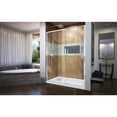 thumbnail image 6 of DreamLine Flex 36 in. D x 60 in. W x 74 3/4 in. H Semi-Frameless Pivot Shower Door in Chrome with Left Drain White Base Kit, 6 of 11