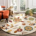 thumbnail image 2 of SAFAVIEH Blossom Marielle Floral Flowers Wool Area Rug, Beige/Multi, 2'6" x 4', 2 of 10