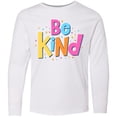 thumbnail image 3 of Inktastic Be Kind Inspirational Quote in Color Long Sleeve Youth T-Shirt, 3 of 5