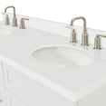 thumbnail image 3 of Ariel Hamlet 61 In. Double Oval Sink Vanity With White Quartz Countertop In White, 3 of 11