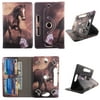 "Brown Horse tablet case 8 inch  for HP Slate S8 8"" 8inch android tablet cases 360 rotating slim folio stand protector pu leather cover travel e-reader cash slots"