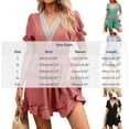 thumbnail image 3 of Blmnix A Line Dresses Women Dresses Fit & Flare Lace Dress Under Dresses Mini Beige Short Sleeve V-Neck Adjustable Cuff Summer Dress for Women,XXL, 3 of 7