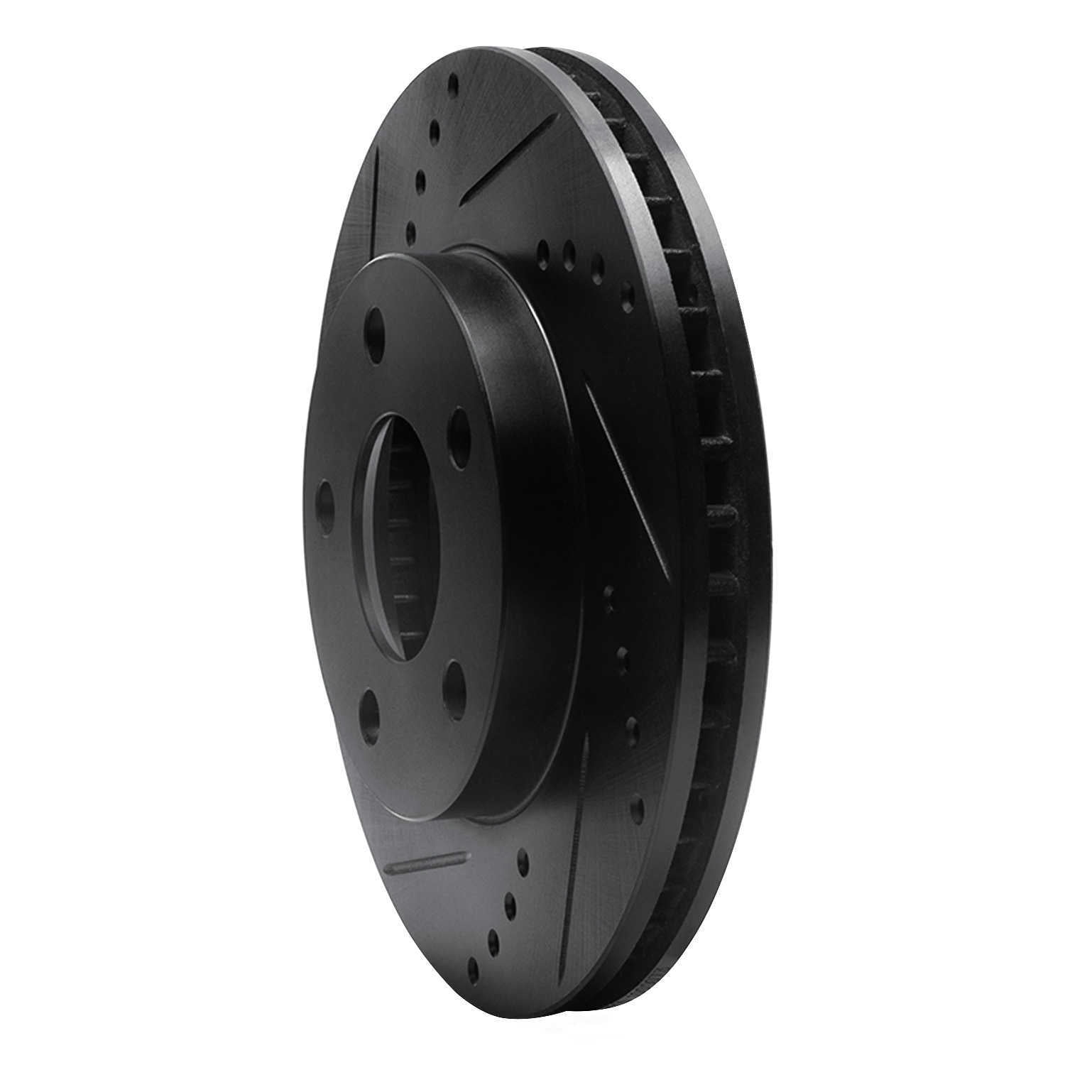Dynamic Friction Company 633-47028L DFC Brake Rotor - Drilled And Slotted - Black