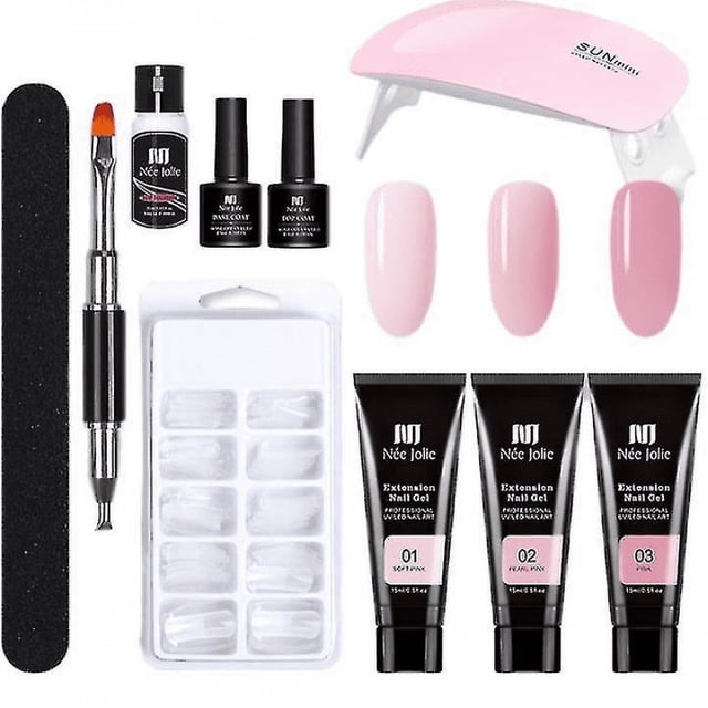 Acryl Poly Extension Nail Gel Set Nail Extension Get Set Polygel Kit Nail Enhancement Gel Kit_Special Gift