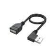 thumbnail image 2 of USB 2.0 Extension Cable 480Mbps 90 Degree Right/Left/Up/Down Angles Charging Cable Space Saving Black, 2 of 11