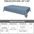 thumbnail image 2 of Rectangle Tablecloth 60x102 Inch, Blue Jeans Gingham Tablecloths Rectangular Durable Table Top Cover Decorative Fabric Table Cover for Dining, Party, Buffet, Wedding, 2 of 8