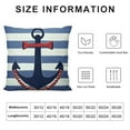 thumbnail image 5 of YANMS Square Nautical Red Anchor On Navy Blue Stripes Throw Pillow Cover Decorative Pillow Cover Perfect Decor Gift for Sofa Bedroom Home Decoration, 5 of 5