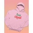 thumbnail image 3 of Buon Ferragosto Red Calligraphy Hoodie Women -Image by Shutterstock, Female x-Large, 3 of 4