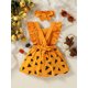thumbnail image 3 of Vestidos de niña estilo inglés vintage con cuello cuadrado y lazo, sin mangas, estampado de cavernícola para Halloween, 3 of 4