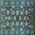 thumbnail image 1 of Ahgly Company Indoor Square Oriental Light Blue Industrial Area Rugs, 5' Square, 1 of 4