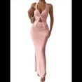 thumbnail image 2 of Conjunto de Dos Piezas para Mujer: Top con Cuello Halter y Falda con Frontal, Conjunto de Verano. Rosa M, 2 of 10
