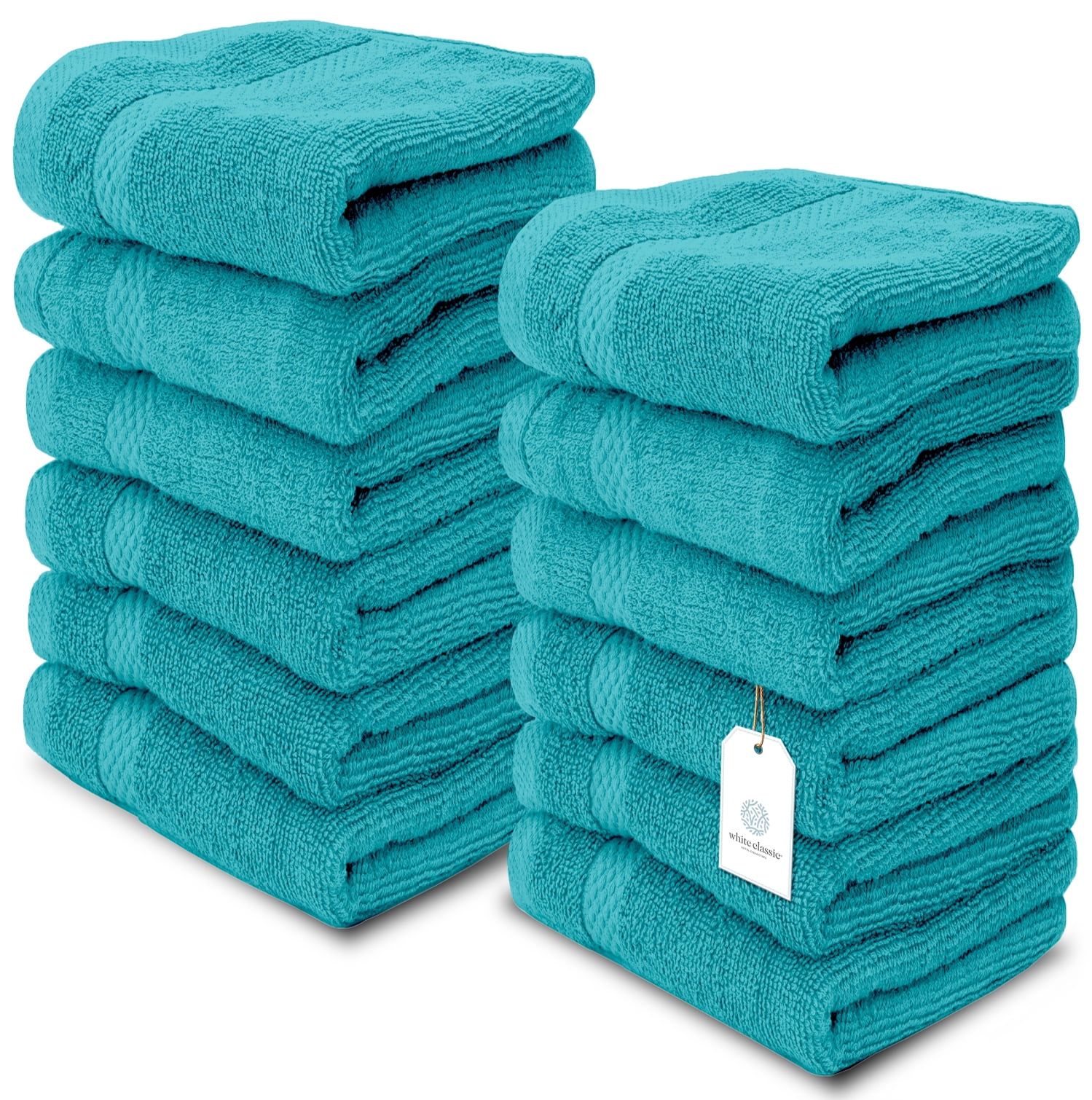 3 new white cotton hotel bath towels large 27x54 hotel premium plush 17# dozen 