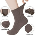 thumbnail image 3 of Zhengup Pack of 5 Womens Wool Socks Winter Warm Thick Knit Soft Vintage Casual Crew Boot Socks Gifts, 3 of 6