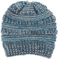 thumbnail image 1 of Womens Winter Ponytail Beanie Hat Stretch Knitted Hats Cap, 1 of 1