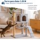 thumbnail image 2 of Torre para Gato 1.25 M Bluelander con Juguete Colgante y Rascador, Gimnasio para Gatos Interior, 2 of 6