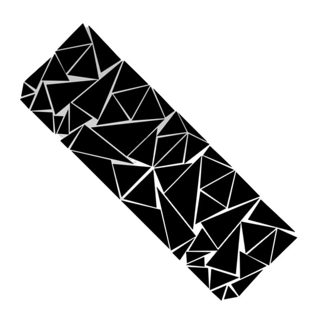 Becaristey Wide Application Triangles Graphics Car Sticker High Temperature Resistance For brilliant black 1Set