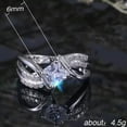 thumbnail image 5 of 1ct Princess Cut AAA Cz Handmade Band Women's 925 Silver Engagement Ring Sz 6-10, 5 of 6