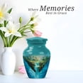 thumbnail image 4 of Waterfall Memorial Cremation Urns For Human Ashes For Man, Blue Urn For Male, Small Keepsake Urn For Mom, Decorative Urns For Human Ashes Adult Woman, 1 Large & 4 Mini (10&3 Inch), 4 of 7