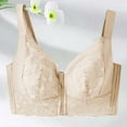 thumbnail image 4 of Women's Front Zipper No Underwire Bra, Push up Full Cup Support Lingerie, Lightweight Breathable Lace Bralette, 4 of 5